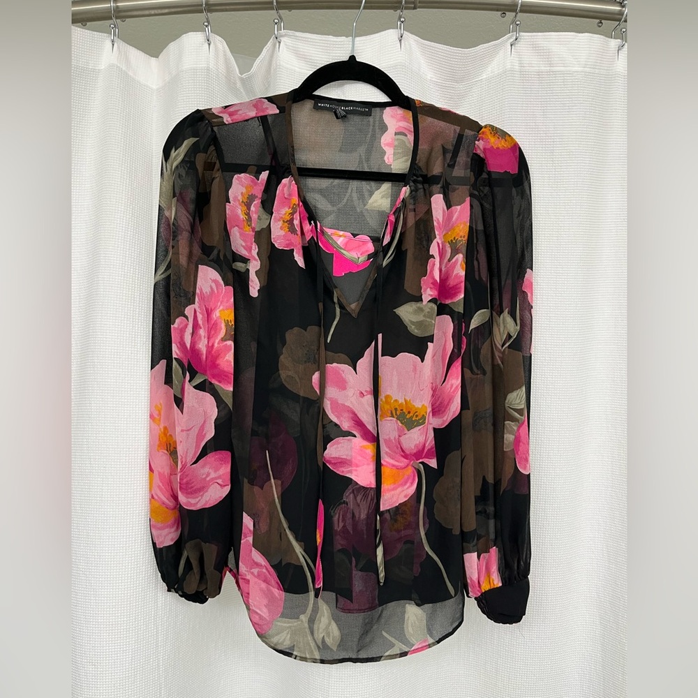 White House Black Market | Floral Blouse